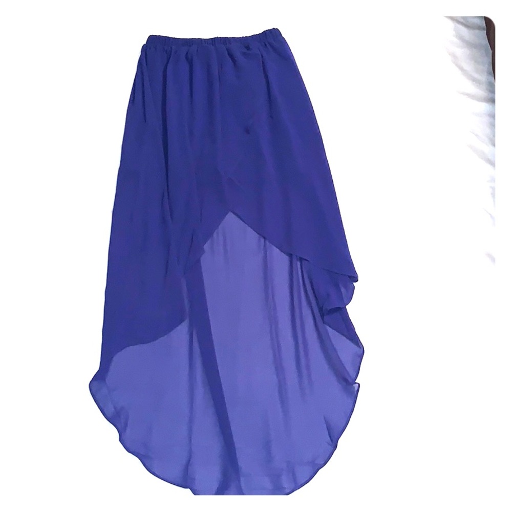 Royal Blue high low skirt